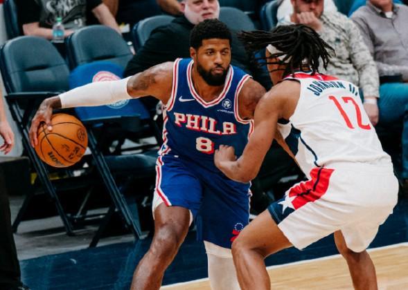 保罗-乔治复出砍39+ 76人客场大胜奇才